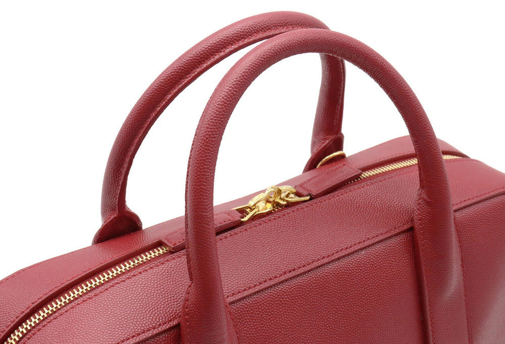 SAINT LAURENT PARIS Saint Museum 2way Shoulder Bag Leather Red - Picture 4 of 9